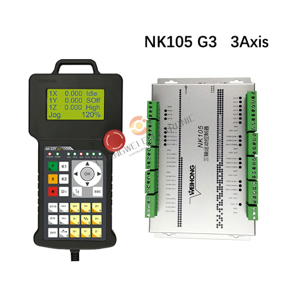 Imagem -02 - Weihong-cnc Motion Control System Axis Motion Card Nk105 g3 Handle Remoto para Cnc Router