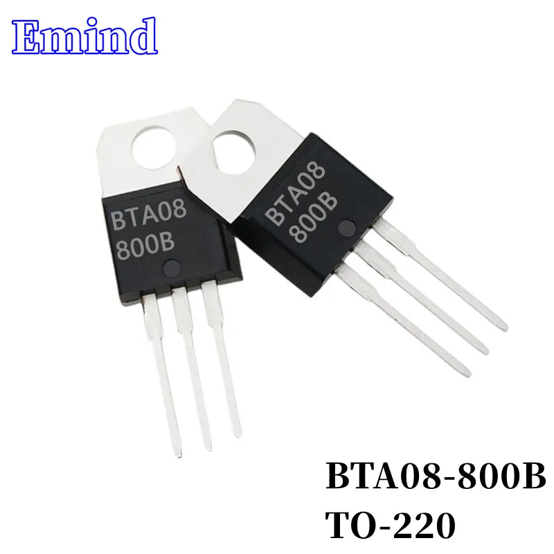 20/50/100/200/500Pcs BTA08-800B BTA08 Triac 8A/800V TO-220 DIP Thyristor Large Chip