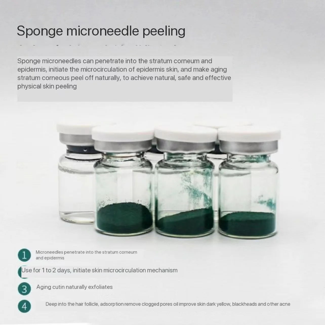 Micro Needle Roller 0.25mm With Seaweed Sponge Freeze-Dried Powder Home Beauty Set