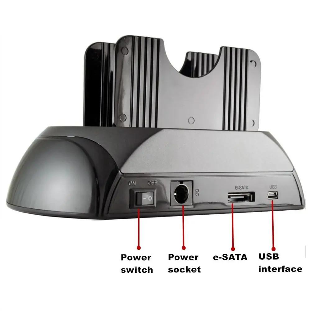 All In 1 SATA IDE Ke USB Hdd Docking Station ESATA Ke USB 2.0 Adapter untuk 2.5/3.5 Hard Disk Drive Docking Station Hard Enclosure