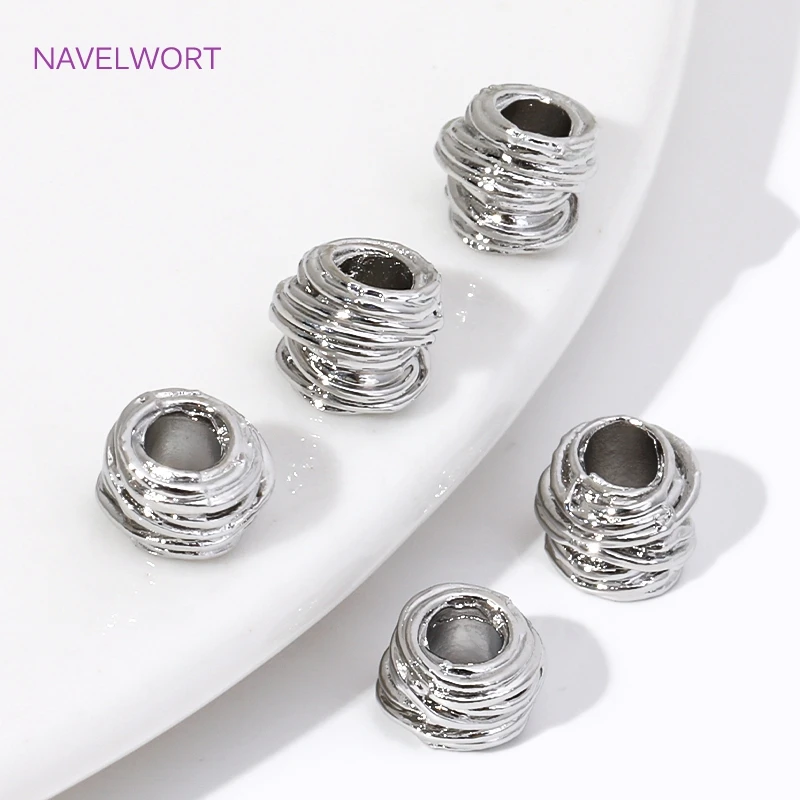 

Оптовые металлические бусины-разделители неправильной формы с полосками, покрытые 18-каратным золотом, для самостоятельного изготовления браслетов, ожерелий и ювелирных украшений