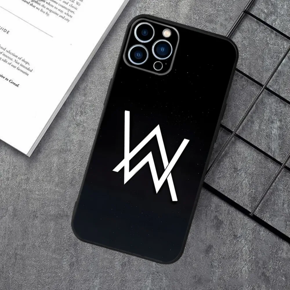 Alan Walker DJ Phone Case For Apple iPhone 15,14,13,12,11,XS,XR,X,8,7,Pro,Max,Plus,mini Silicone Black Cover