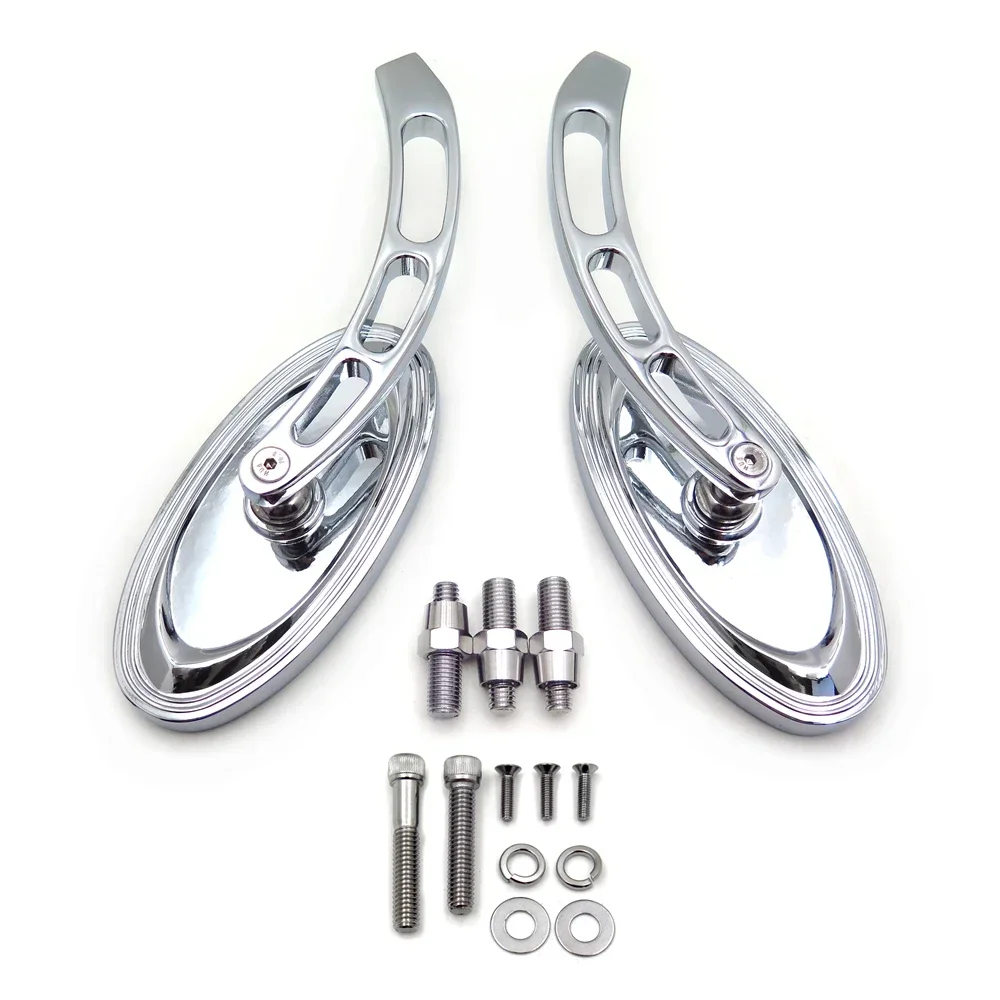 Oval Chrome Side Mirror for Harley Davidson Softail/Fat Boy/Big Dog/Titan/Iron Horse/Ultra Aftermaket Motorcycle Parts