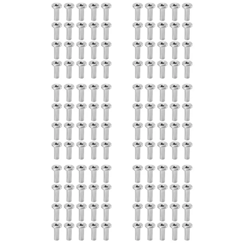 

【HOUSEHOLD GOODS】120Pcs Stainless Steel Protector Sleeves Protective Sleeves Grommet Kit For 1/8Inch Wire Rope Cable Railing