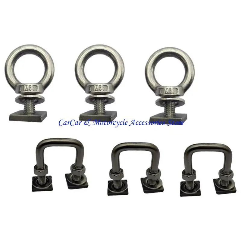 

G5AD 6pcs завязать комплект якоря для удержания крючков для веревочных каналов банджи