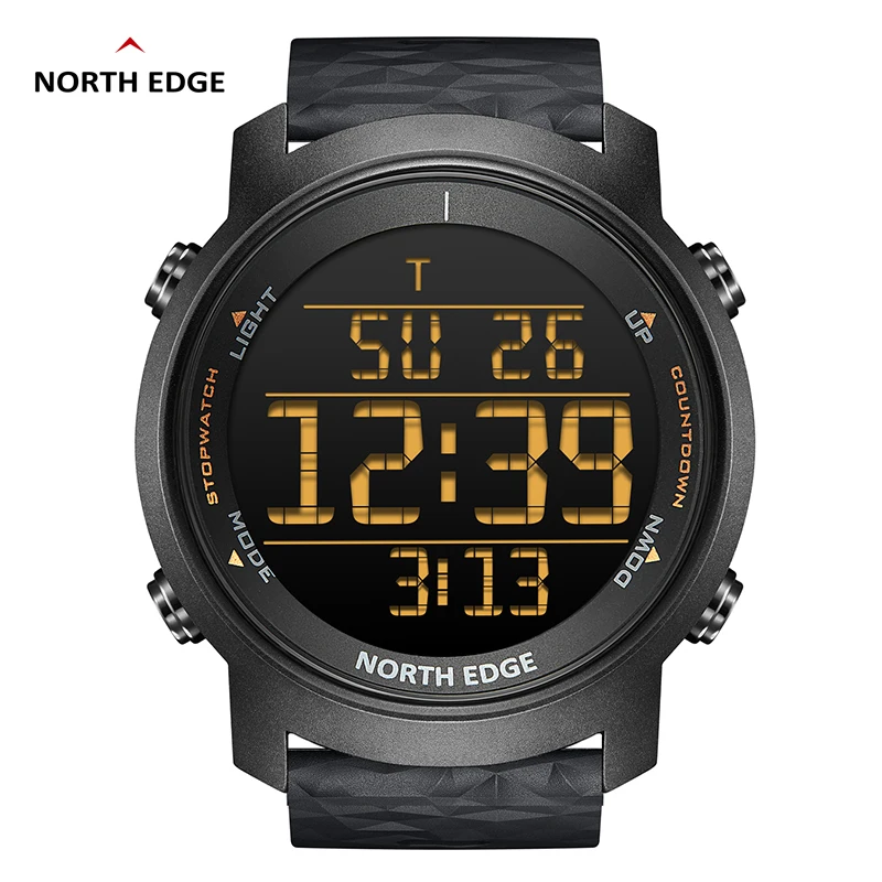 NORTH EDGE Men Digital Watch 50M Waterproof Outdoor Sport Watch Fashion Led Light Stopwatch Wrist Watch Men\'s Clock Reloj Hombre