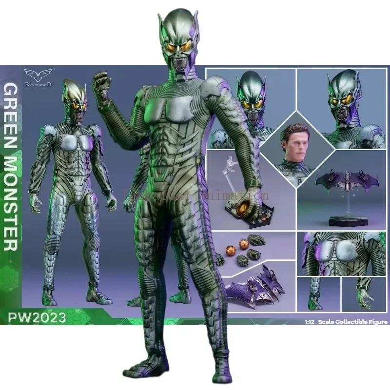 In Stock New Original PWTOYS PW2023 1/12 Green Goblin Marvel Spider-Man Green Goblin Model Action Figure Toy Collection Gift