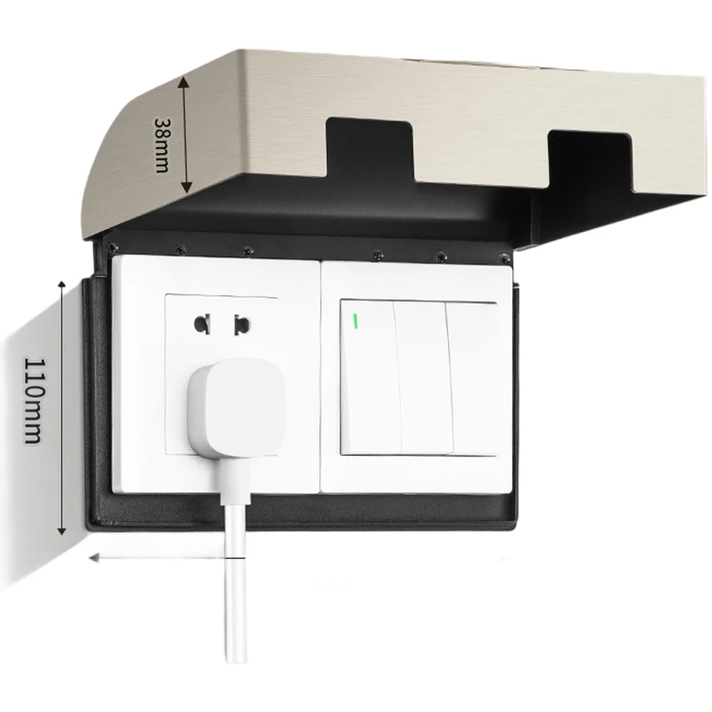 Waterproof Stainless Steel Box for 86mm Outdoor Socket Cover Metal Switch for protection Rustproof Weatherproof Design