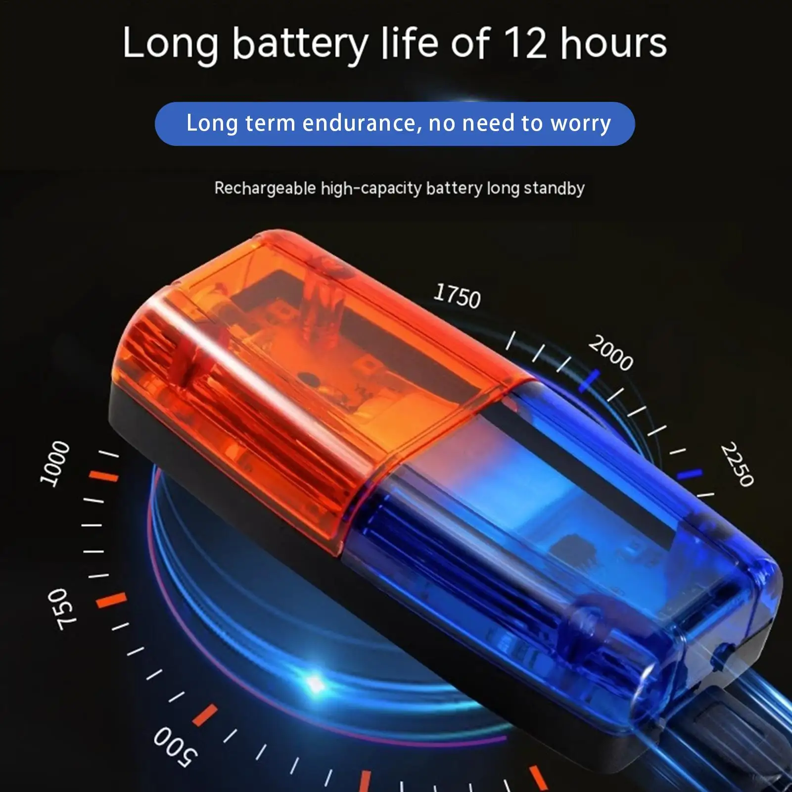 Led Shoulder Warning Light Rechargable Safety Flashing Clip Lamp USB Charging With Stainless Steel Clip Strobe Red Blue Lights