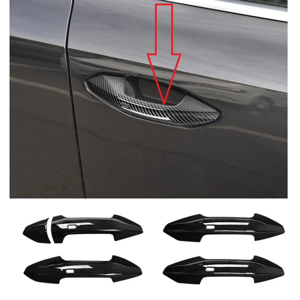 For Audi A3 A3L 2021 2022 Car Door Handle Cover Trim Decor Exterior Accessories with Smart Key Hole,Black