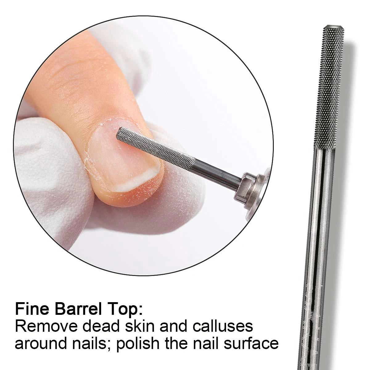 Carbide Tungsten Milling Cutter Burrs Electric Nail Drill Bit Cuticle Polishing Tools for Manicure Drill 3XF Nails Accessories