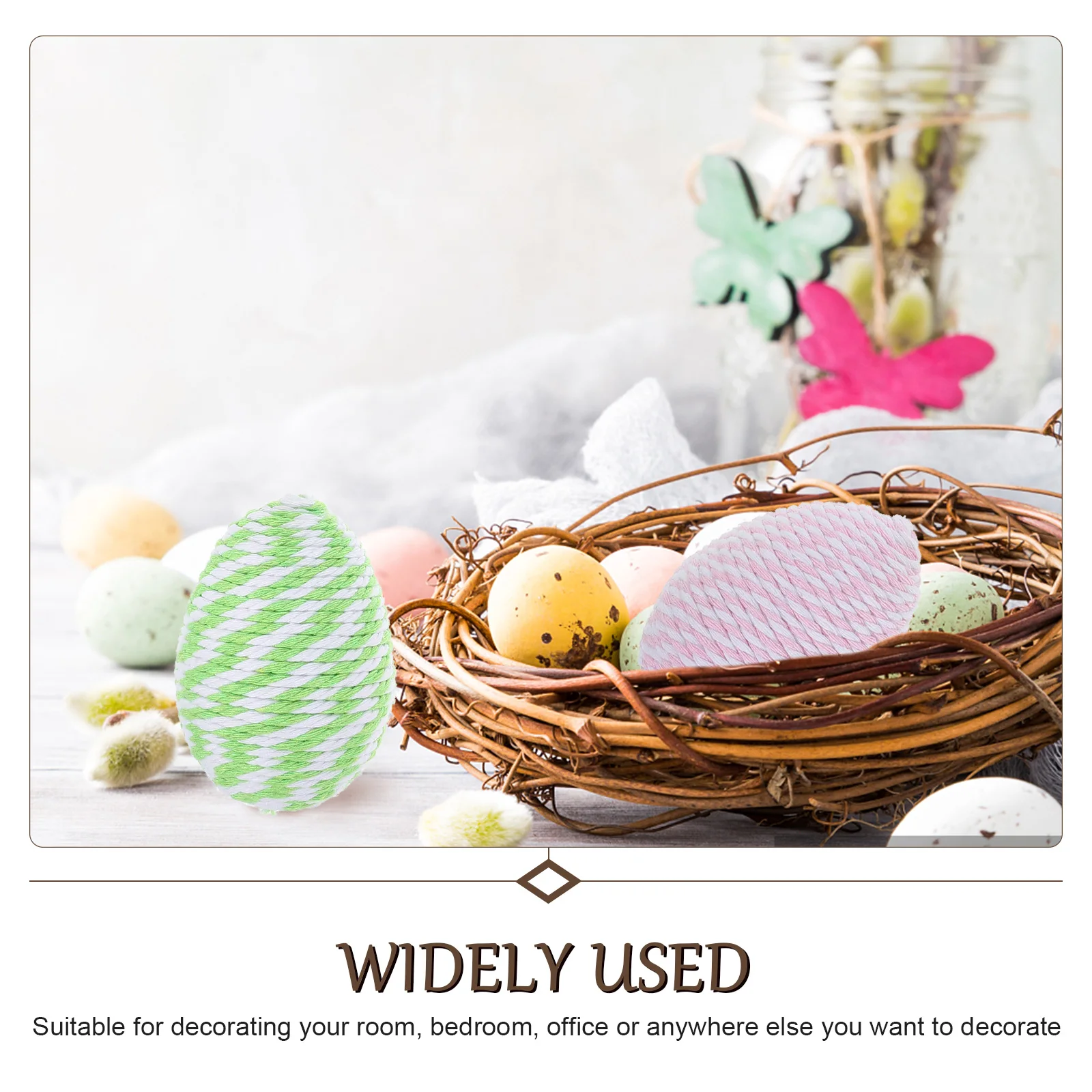 

5 Pcs Ornaments Egg Foam Ball Decoration Fillable Cotton Rope Decorations Foams
