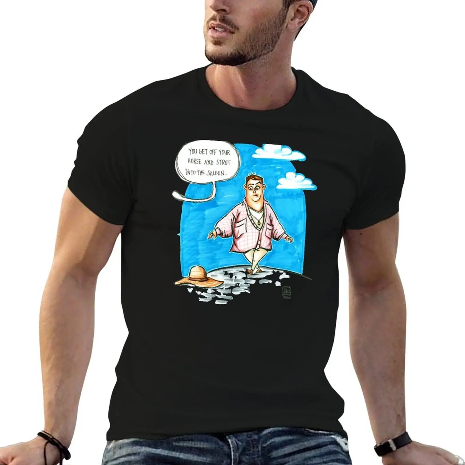 

Strut into the Saloon T-Shirt t shirt men 100% cotton luxury brand g man t shirts for men T-Shirt