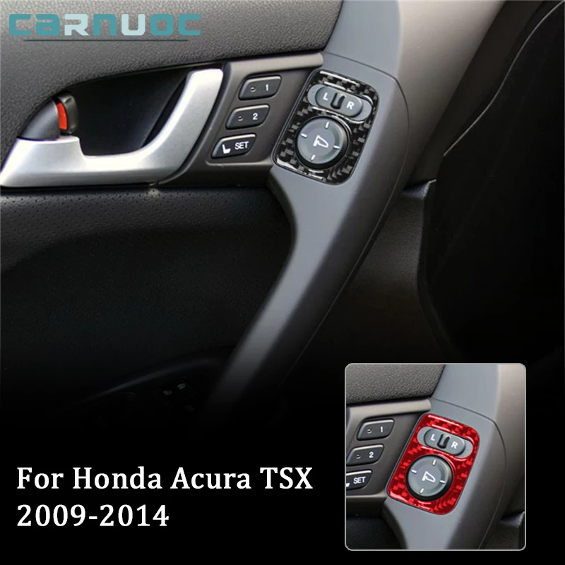 

For Honda Acura TSX 2009-2014 Carbon Fiber Memory Seat Stickers Frame Trim Car Interior Decorative Accessories