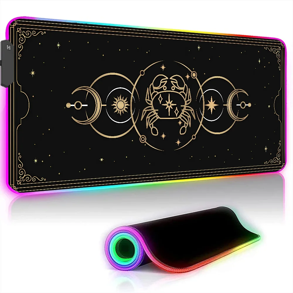 

Desktops Anime Mouse Pad CANCER 900x400 Office Desk Mat Pc Gaming Accessories Gamer Rgb Mousepad Keyboard Extended Mats Xxl