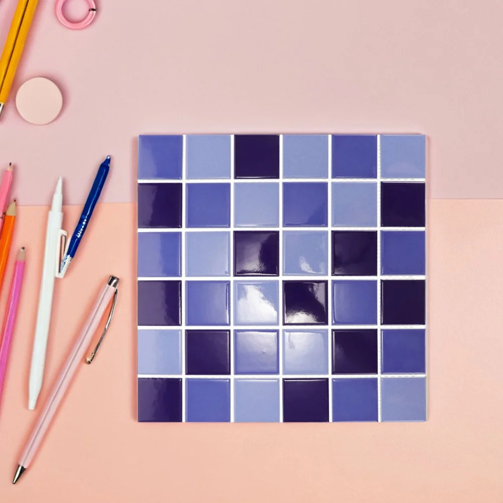 

2Pcs High Temperature Fired Blue Pool Tiles Seamless Ceramic Mosaics for Swimming Pools Hot Tubs Baths Decorative Backsplash