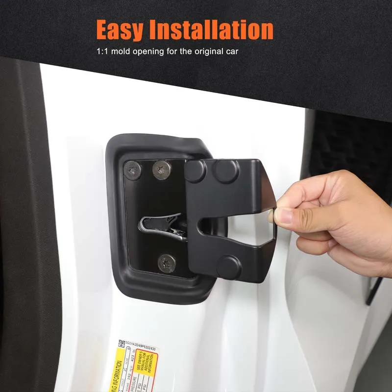 

2piece set ABS Black For Chevrolet Corvette C8 2020+ Car Door Bolt Lock Protective Cover Decorative Sticker Car Accessories