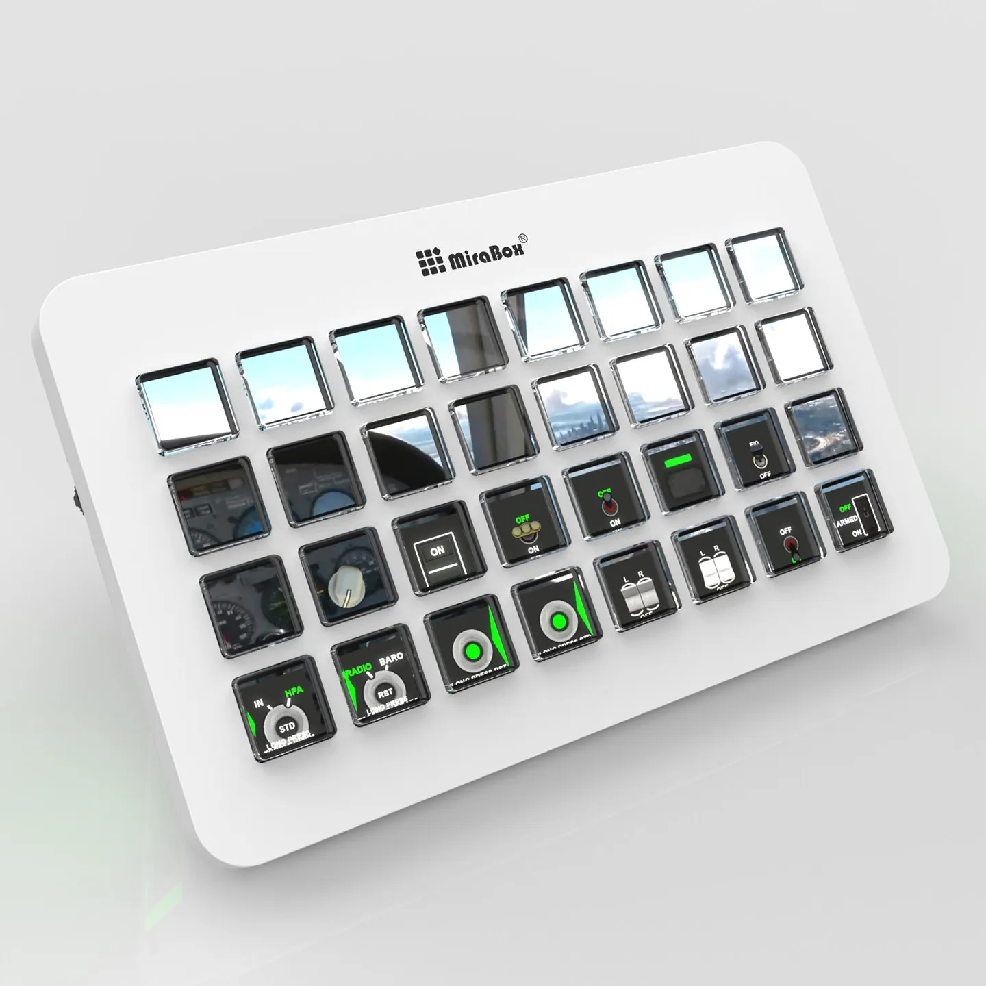 Mirabox XL 32-Key Visual Stream Deck Streamdeck Deck Dock Macro Pad Controller Desktop Console Stream Desk For OBS Streaming