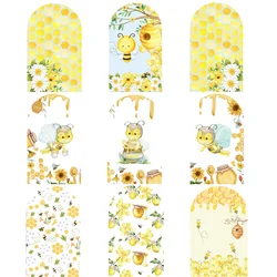 Mehofond Honey Bee Arch Cover Backdrop Baby Shower Birthday Wedding Decor Chiara Honey Pot Yellow Flower Background Photozone