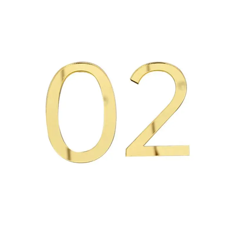 1/5PCS Floating Exterior House Number Floating Exterior House Numbers Plating Digital Address And Mailbox Plate