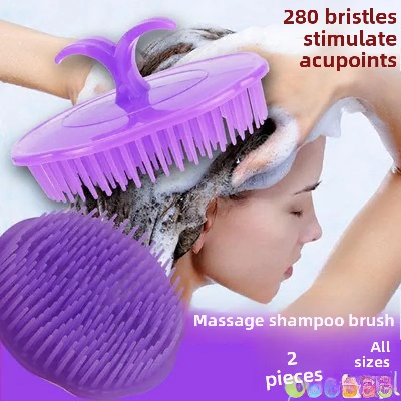 

Массажная расческа-щетка из мягкого силикона для профессионального ухода за волосами, устройство для массажа кожи головы, меридианная массажная расческа