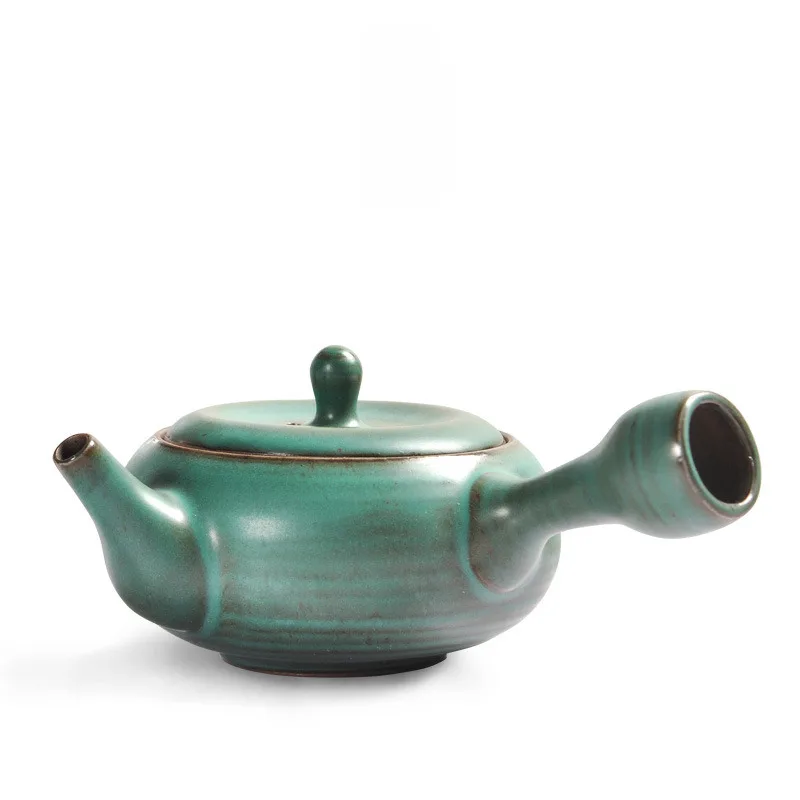 

Zen Style Japanese Coarse Pottery Side Handle Pot Household Ceramic Kung Fu Tea Teapot Single Pot Pu-erh Tea Pot