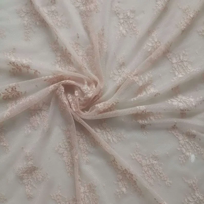 Grigio nero rosa albicocca fiore bianco ricamo tessuto di pizzo Elasticità floreale morbido tulle per abito da sposa Velo da sposa Tutu
