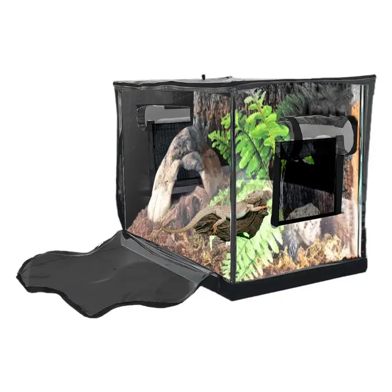 

Snake Enclosure Breathable Tortoise Tent Clear Reptile Tank Enclosure For Snake Gecko Bearded Dragon With Waterproof Base