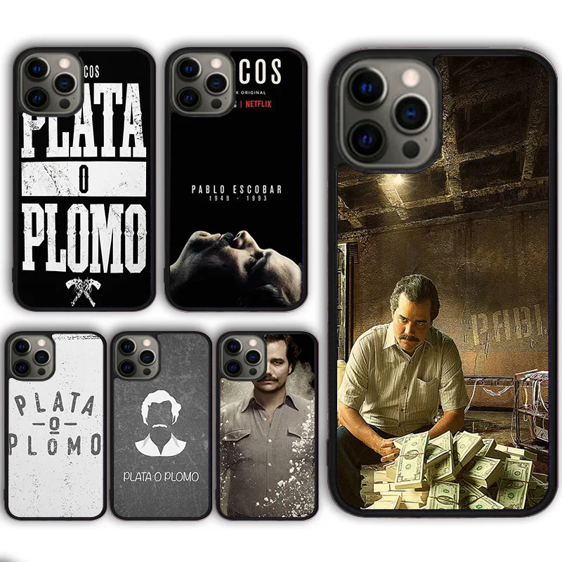 Plata O Plomo Narcos Pablo Escobar Silver Or Lead Phone Case for iPhone 16 15 SE2020 13 14 11 12 Pro Max 7 8 Plus fundas