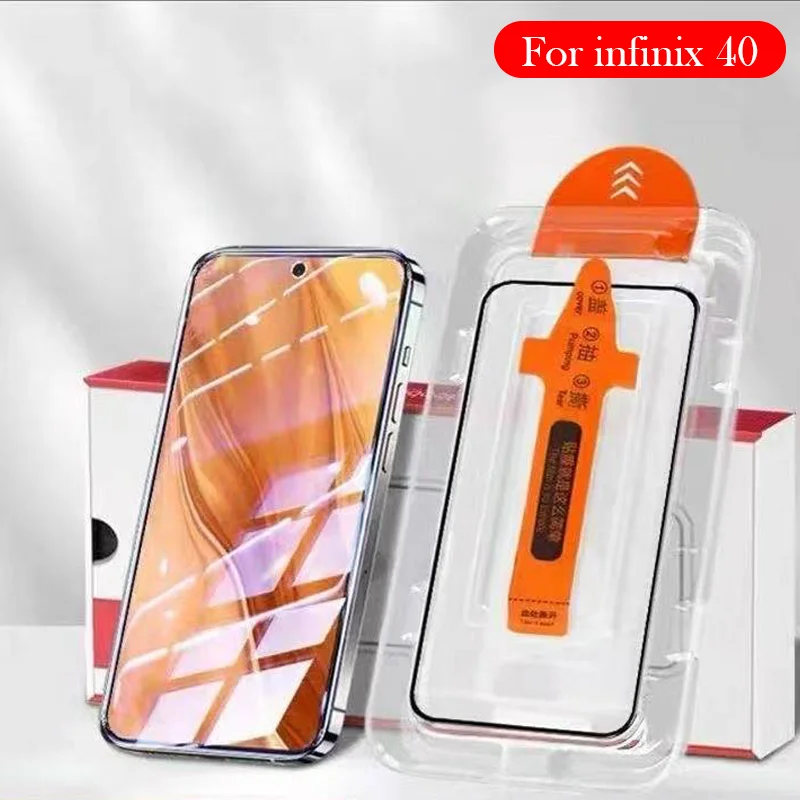 

2PC Tempered Glass For infinix Note 40 Dust-free Installation Film Screen Protector for INFINIX NOTE 40