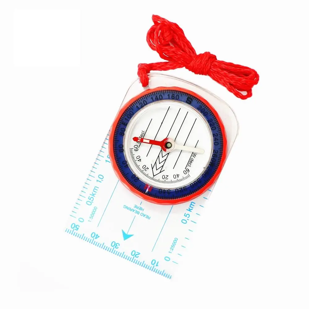 

Equipment Handheld Survival Guiding Tool Transparent Waterproof Compass Ruler Outdoor Navigation Map Reading Scouts Compass