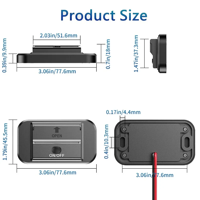 2025-شاحن سيارة بشاشة رقمية جديدة الأكثر مبيعًا مع زر تشغيل/إيقاف، محول شحن سريع مع شاشة جهد لسيارة/RV 12 فولت/24 فولت #2