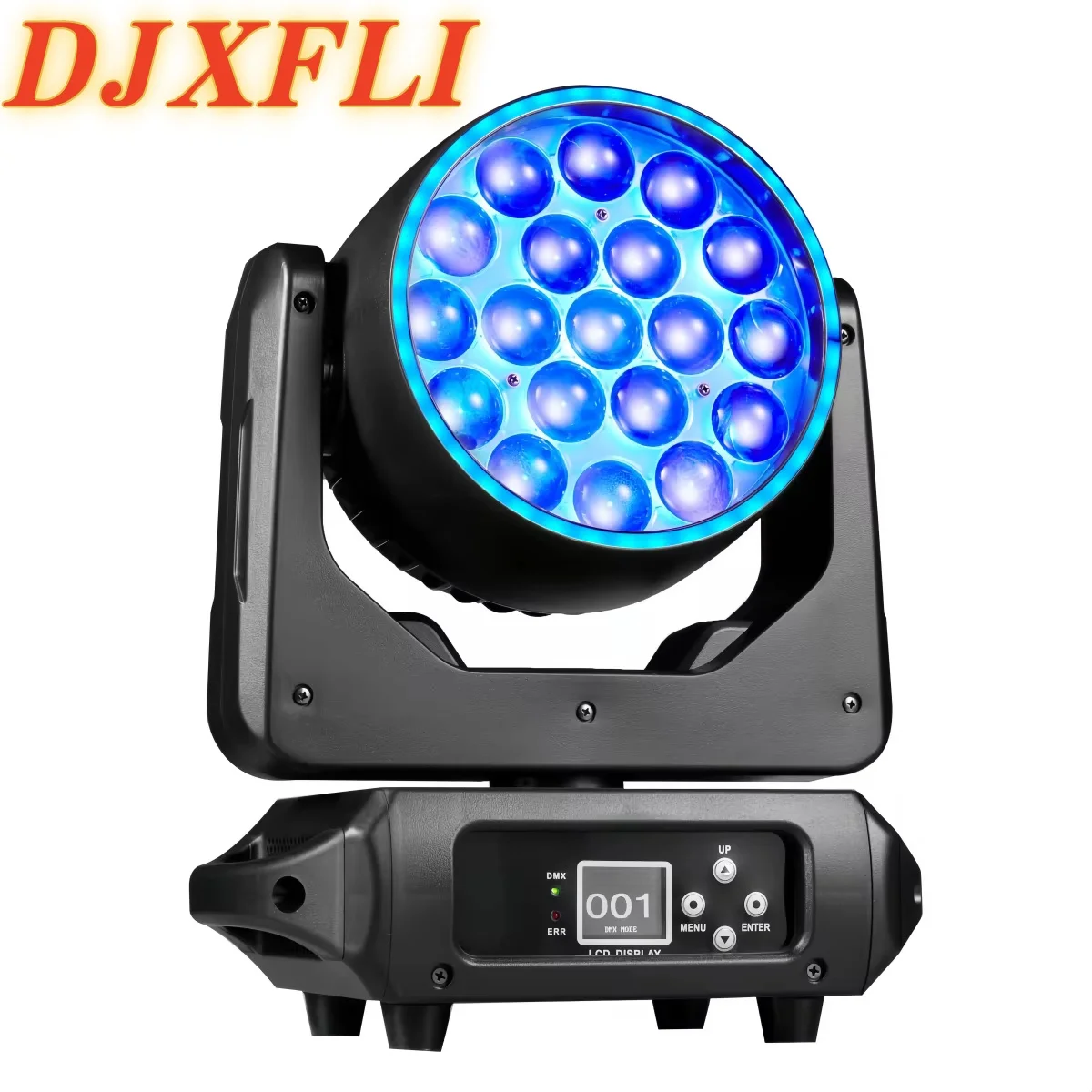 

Светодиодный прожектор 19x15W с эффектом движения, луча, заливающего света, зума, кругового управления и эффекта ореола, управление DMX512, для диджеев, баров, профессиональных мероприятий