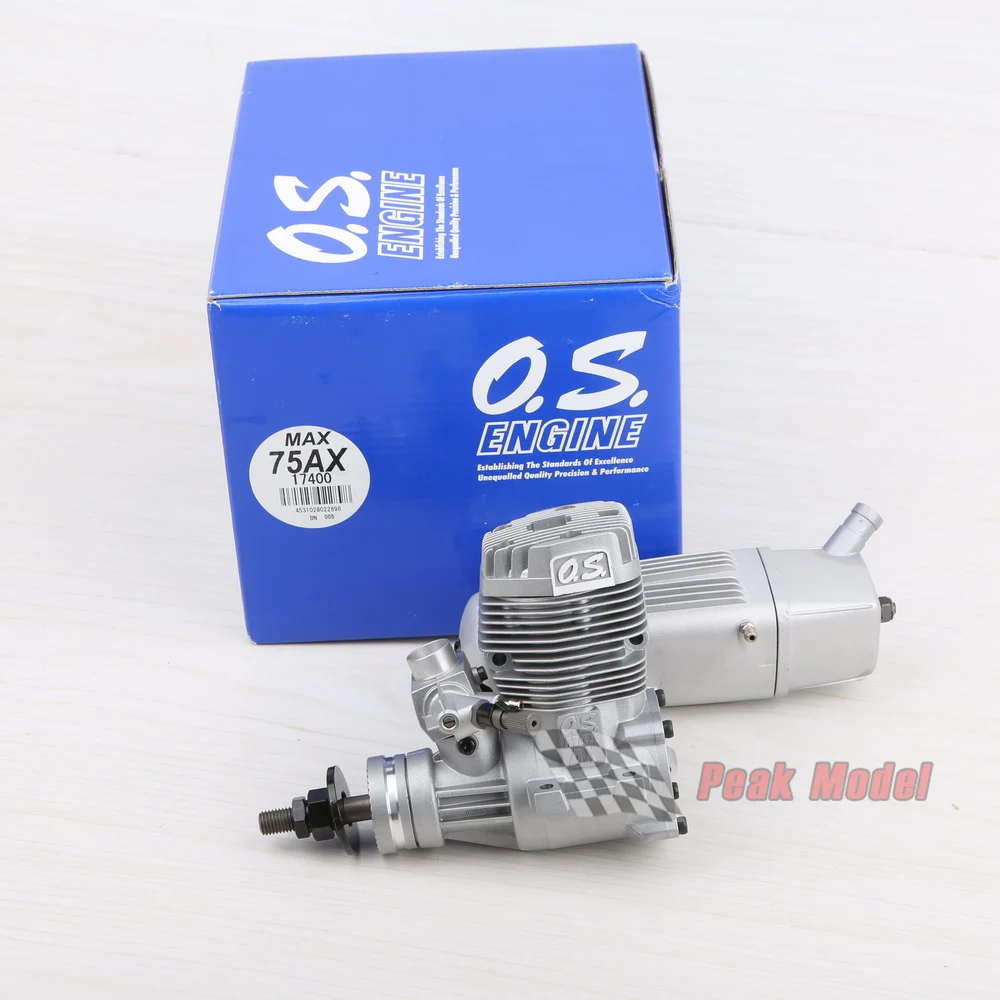 New OS 75AX 2-Stroke Glow Engine, Methanol Power for Sport RC Aircraft