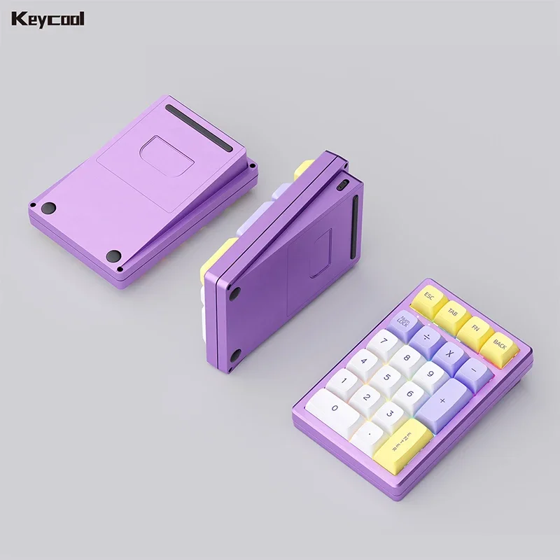 Keycool K21MAX Nummertoetsenbord Aangepast Bluetooth Bedraad 2.4G Toetsenbord Tri Mode CNC Digitaal Mechanisch Toetsenbord Anode Mini Numpad