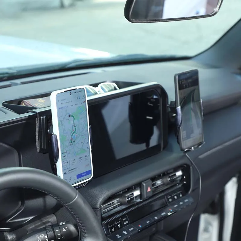 Gao Ruying Untuk Toyota Land Cruiser Prado 24-25 Kotak Penyimpanan Layar Navigasi Konsol Tengah Dudukan Ponsel Aksesoris Mobil