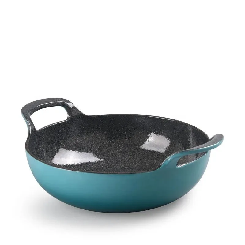 

New 26cm Commercial Stirring Home Blue Enamel Cast Ion Large Cooking Pots for Restaurant