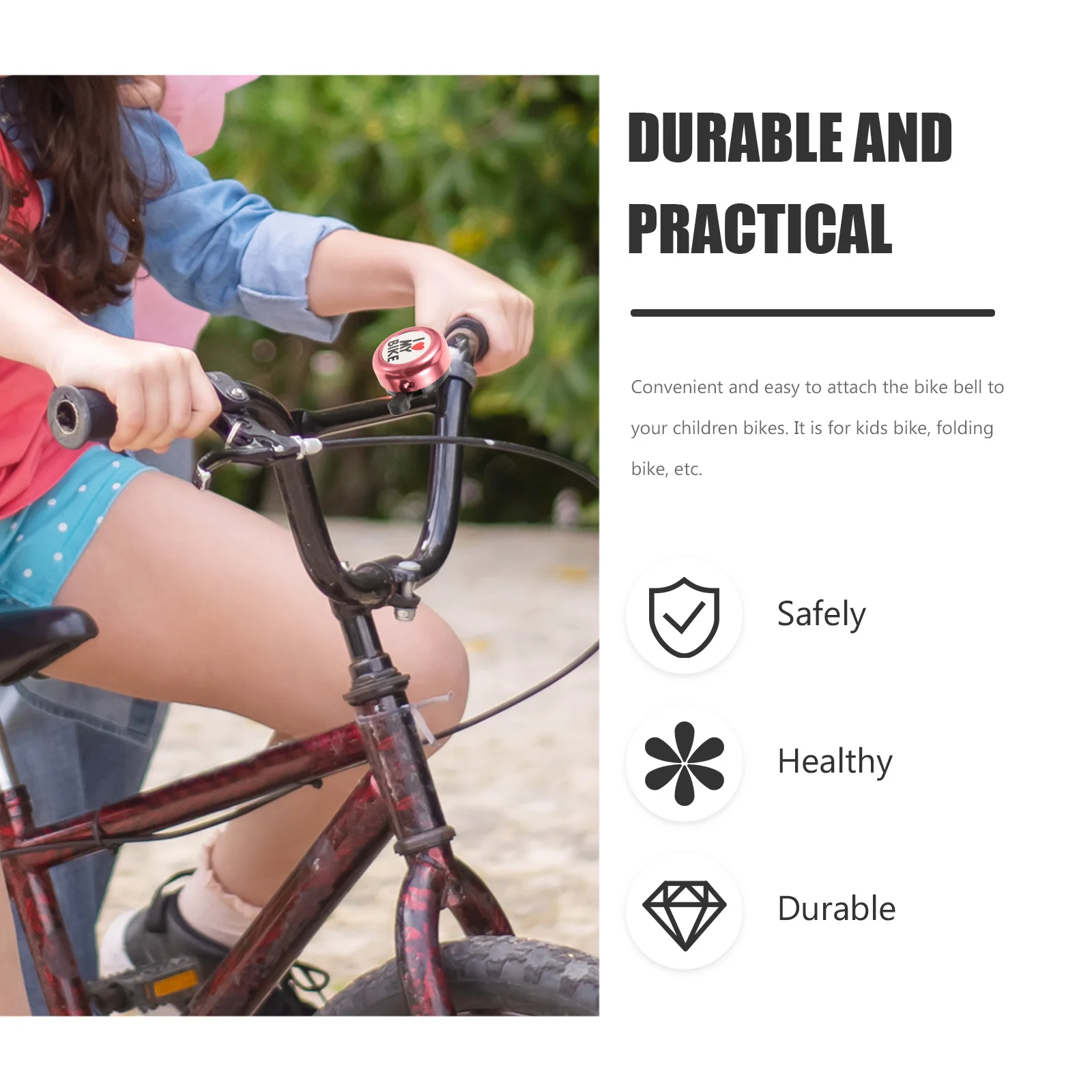 

Cute Cartoon Animals Bike Bell Lightweight Durable Alloy Steel Cycling Horn for Kids Bicycles Scooters Strollers Easy Install