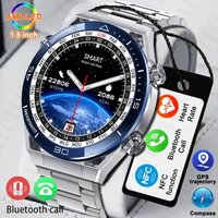 2025 New Bluetooth Call Smart Watch Men For Huawei AMOLED HD Large Screen Heart Rate NFC IP68 Waterproof GPS Sports Smart Watch