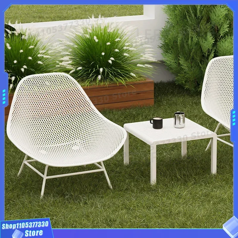 Modern Outdoor Patio Furniture Set Balcony Garden Tea Table and Chairs Combination Leisure Courtyard Seating for Backyard