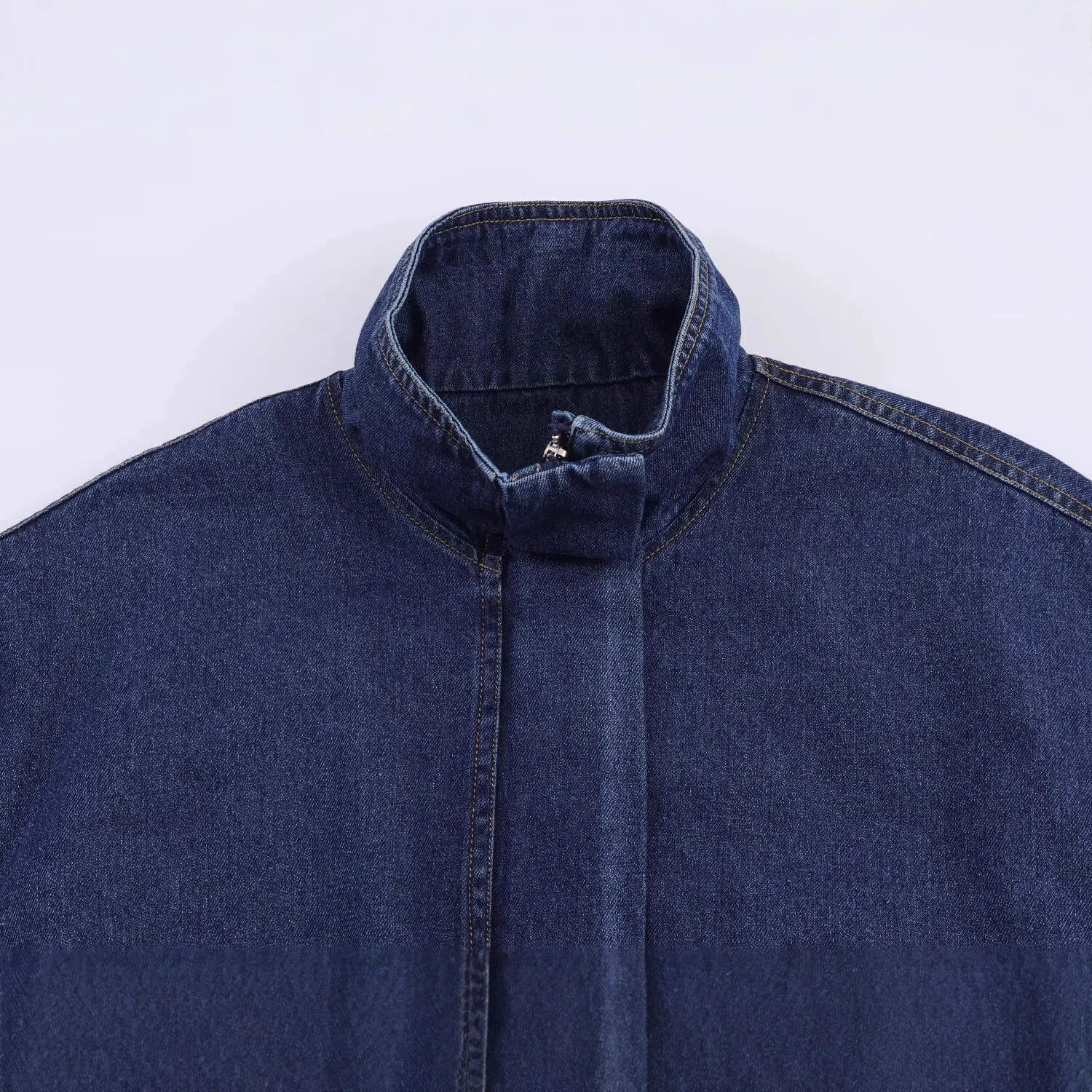 Faionable Denim Jaet Cappotto autunnale da donna transfrontaliero con colletto di alta qualità Ele Personali