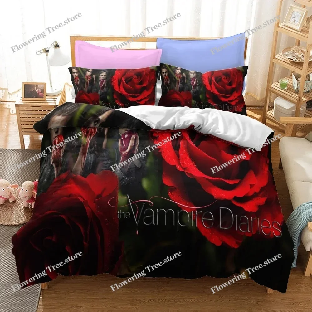 

3D Printed The Vampire Diaries Bedding Set Boys Girls Twin Queen Size Duvet Cover Pillowcase Bed Kids Adult Home Textileextile