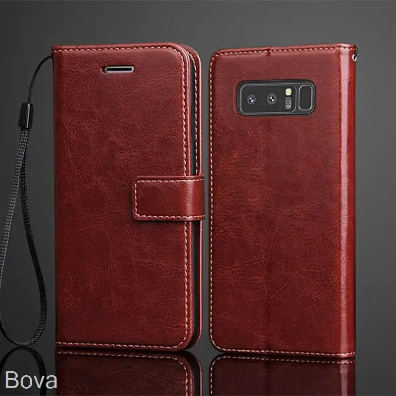 case for Samsung Galaxy Note8 N950F Galaxy Note 8 card holder cover case Pu leather Flip Cover Retro wallet fitted case business