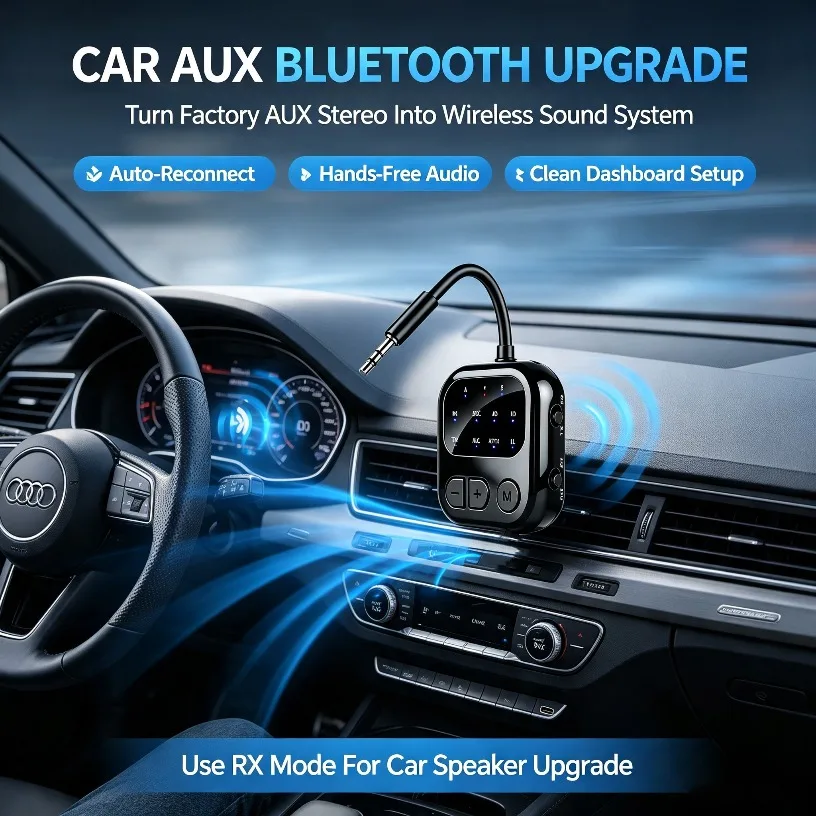 AptX Low-Latency Bluetooth-Adapter X1 für Switch, PS5, PC, TV, kabelloser Sender-Empfänger, Dual-Link, 3,5-mm-Aux, LED, verzögerungsfreies Audio
