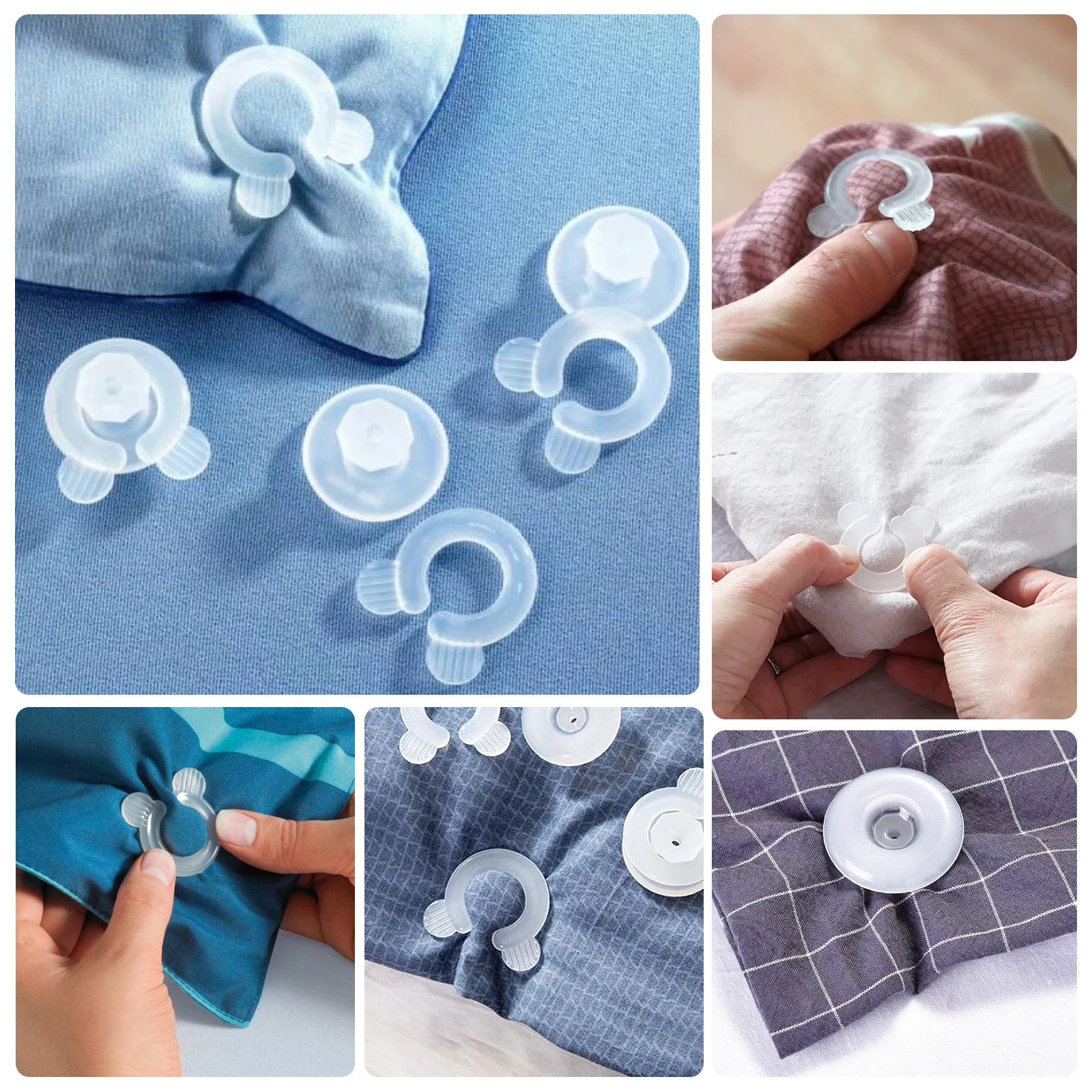 

4 Pcs Quilt Cover Holder Holders Large Retainer Mattress Pad Secure Clips Fixer Bedsheets Grippers Blanket