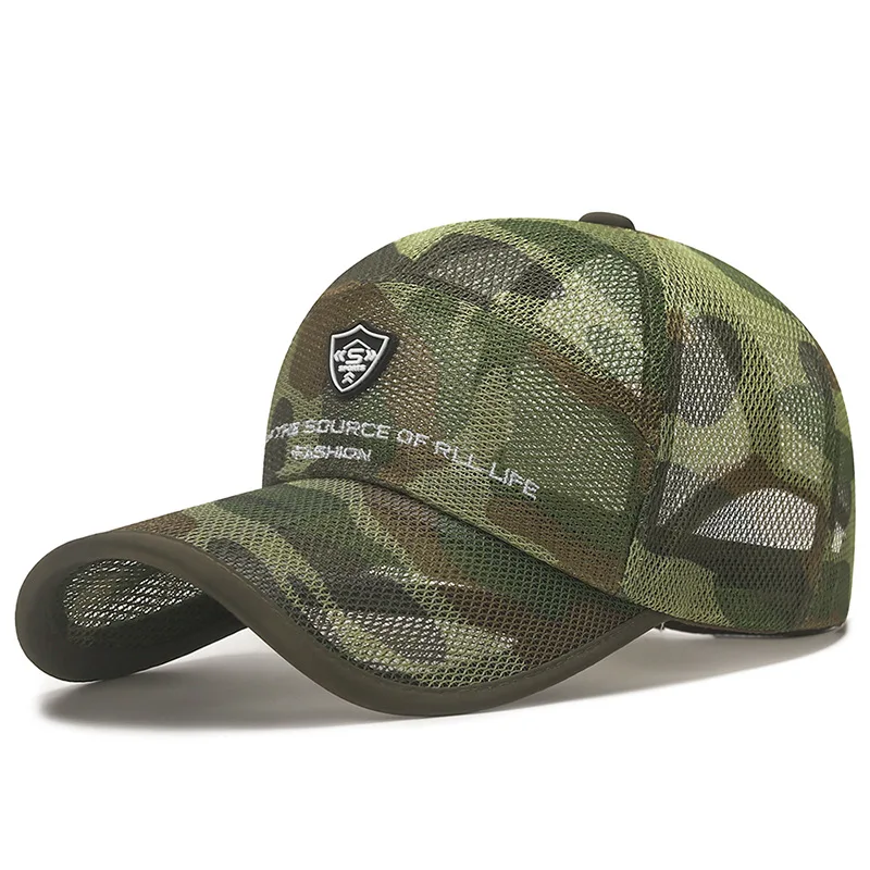 Atmungsaktive Baseballkappe für Damen und Herren, schnell trocknendes Netz, verstellbare Snapback-Sonnenhut, leichter Unisex-Sonnenhut für Outdoor-Sport, Angeln – Detail 1