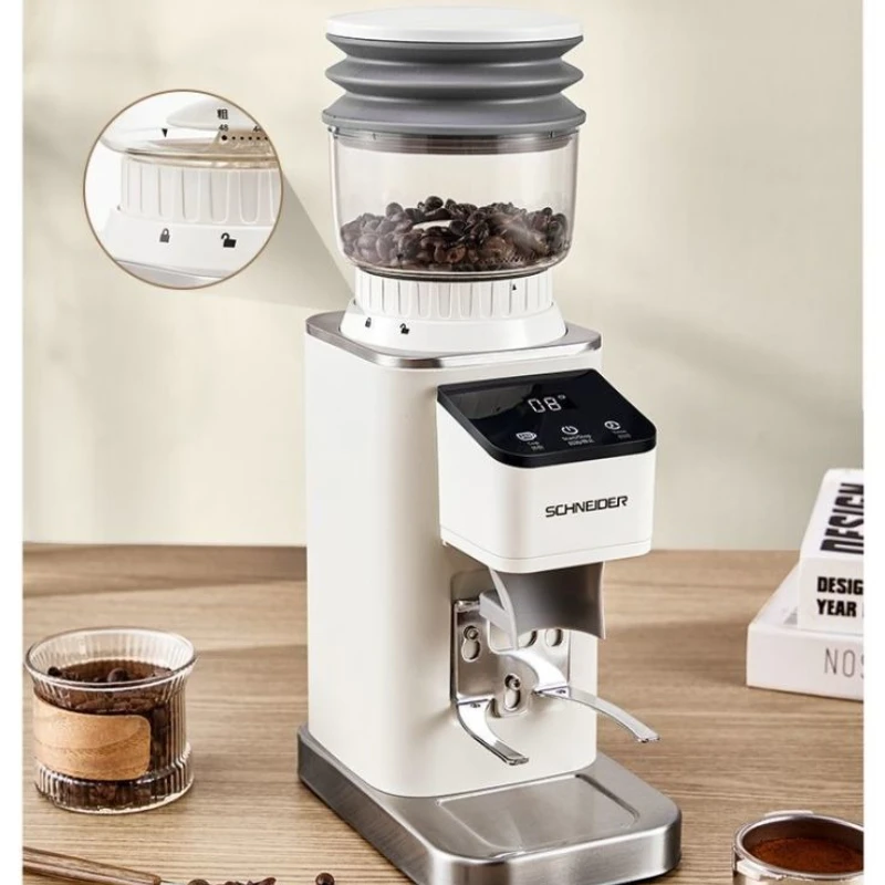 مطحنة حبوب القهوة مع خافق البودرة، مطحنة حبوب القهوة التجارية من الدرجة الاحترافية مع خشونة طحن قابلة للتعديل