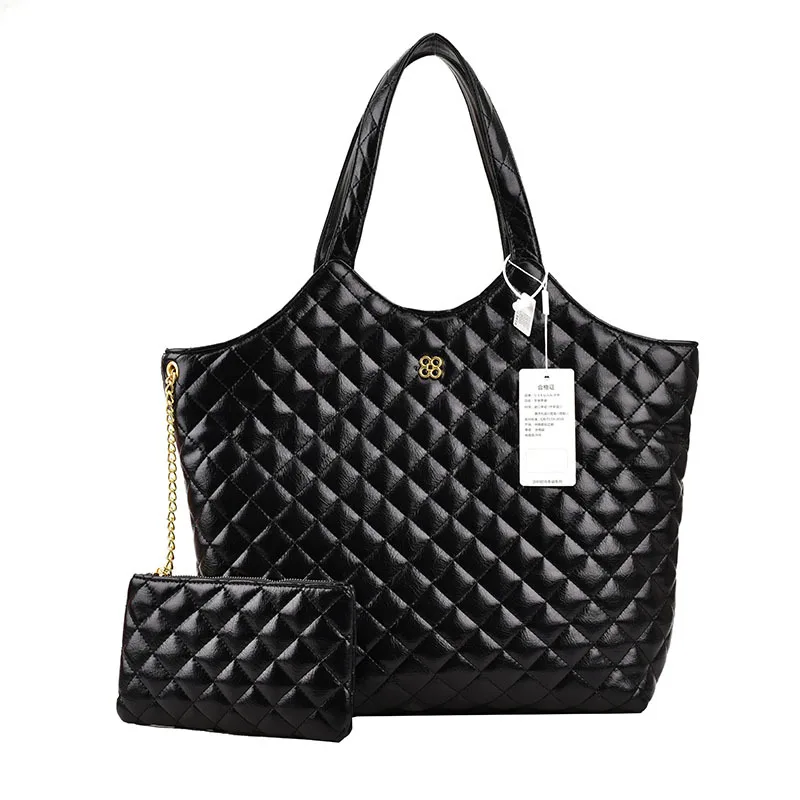 Designer Plaid Leather Tote Bags for Women