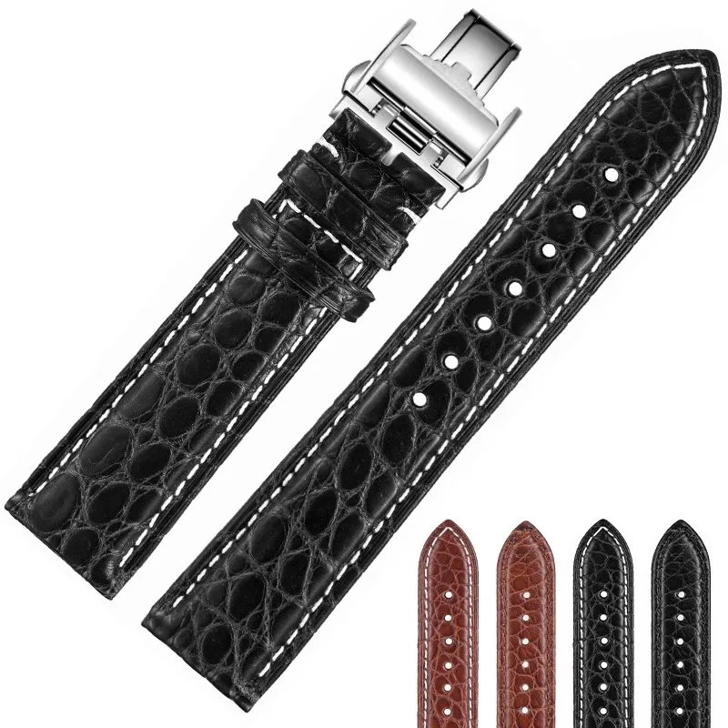 

High Quality Crocodile skin Watchband for Longines Master L2 L3 L4 L2.628 L2.673 Watch Strap Bracelet 19mm 20mm 21mm 22mm