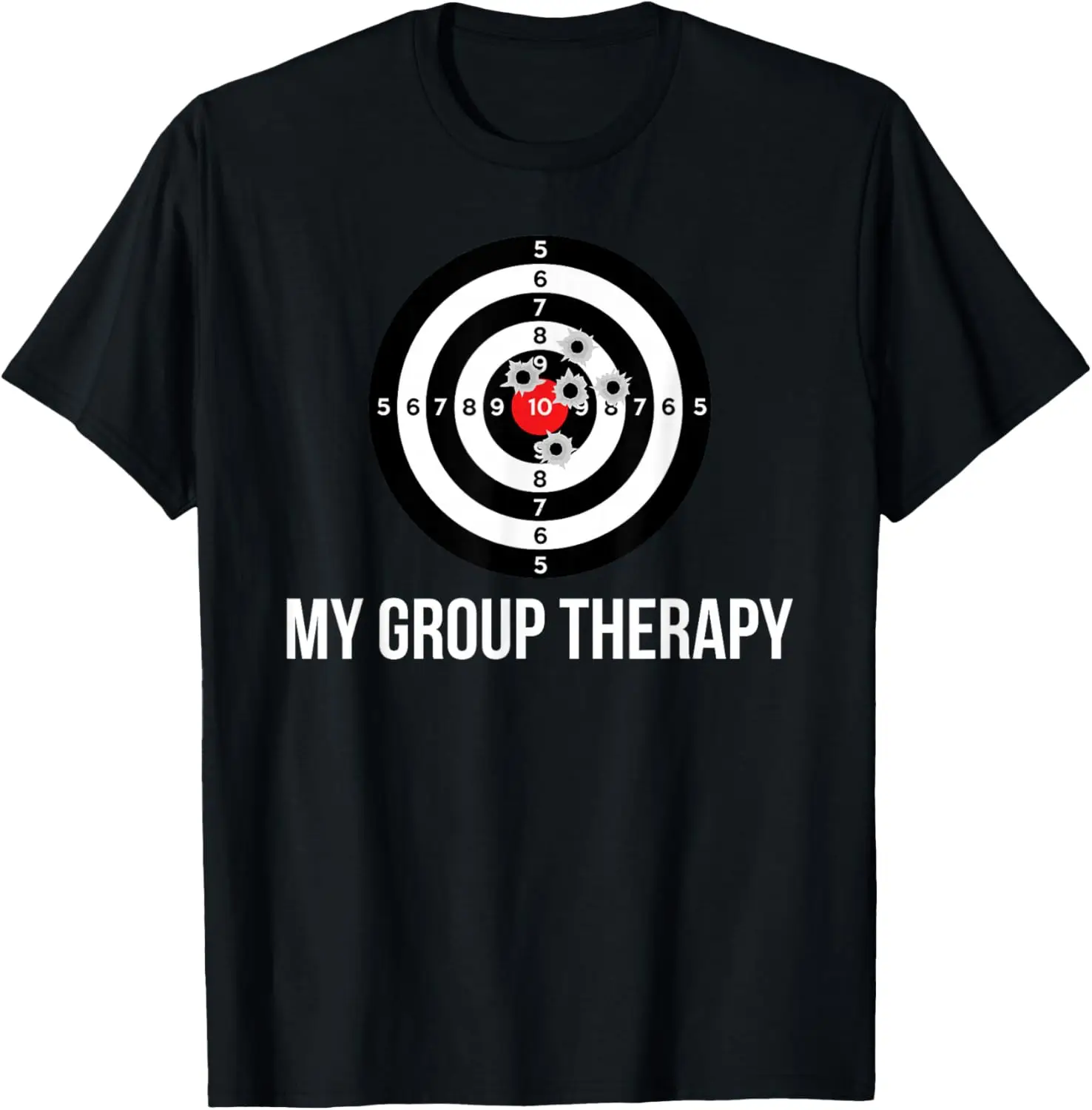 Gun Group Therapy Shooting Range T-Shirt 100% Cotton O-Neck Short Sleeve Summer Casual Mens T-shirt Streetwear